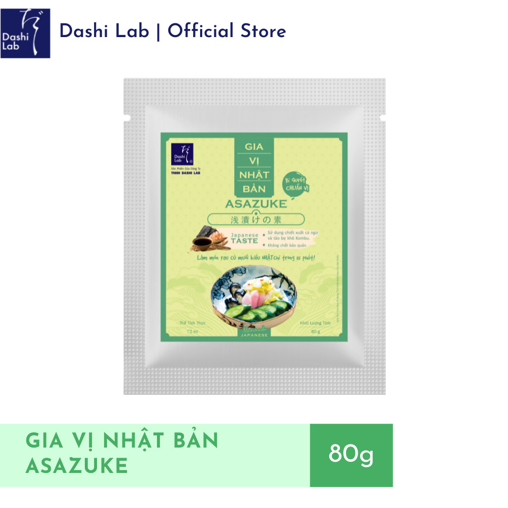 Gia vị muối chua rau củ Asazuke Nhật Bản - Dashi Lab - 80g/gói