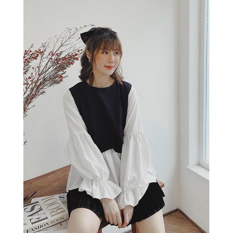 Áo sơ mi bầu công sở đẹp thời trang dáng suông xinh