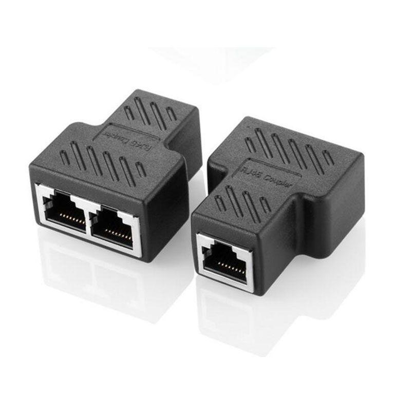 1 Chiếc 2022 Mới RJ45 1 Đến 1/2 LAN Ethernet Mạng Nữ Bộ Chia Cổng Kết Nối Bộ Chia Mở Rộng Cắm Mạng Tee Đầu