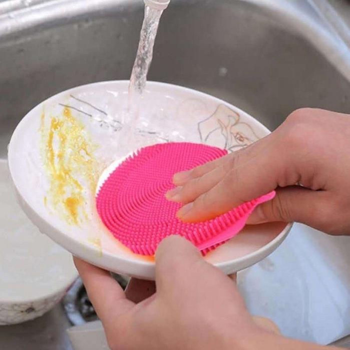 Miếng Rửa Chén Bát Silicon Dụng Cụ Rửa Chén Bát Siêu Bền H120