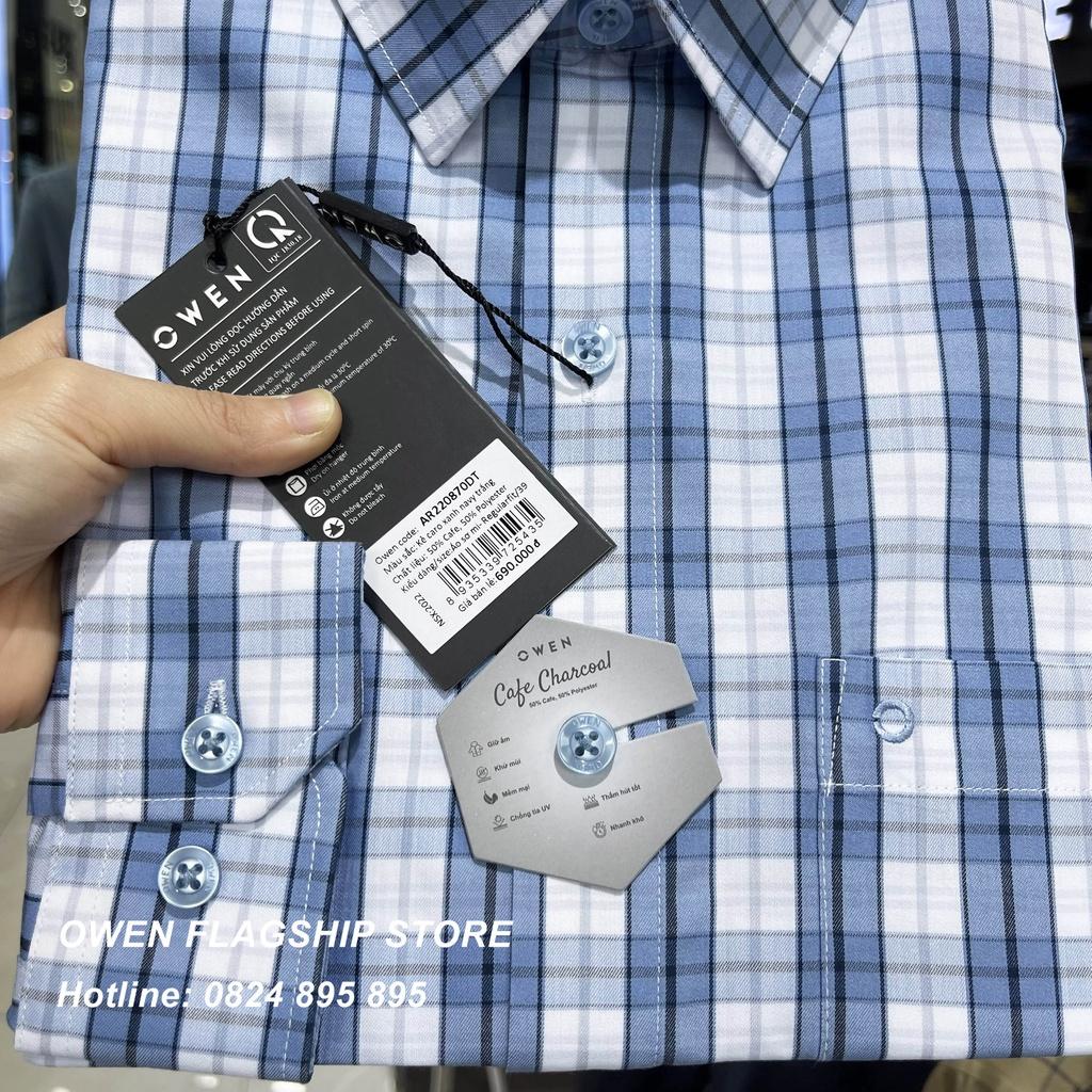 Áo Sơ mi Owen nam dài tay dáng Regular mềm mịn mát Mã AR220870DT