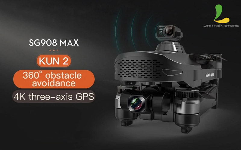 Flycam ZLRC SG908 MAX - Phương tiện bay có chống rung 3 trục ổn định cùng hệ thống Wifi 5G mạnh mẽ, thời gian bay 26 phút cực đỉnh - Hàng nhập khẩu