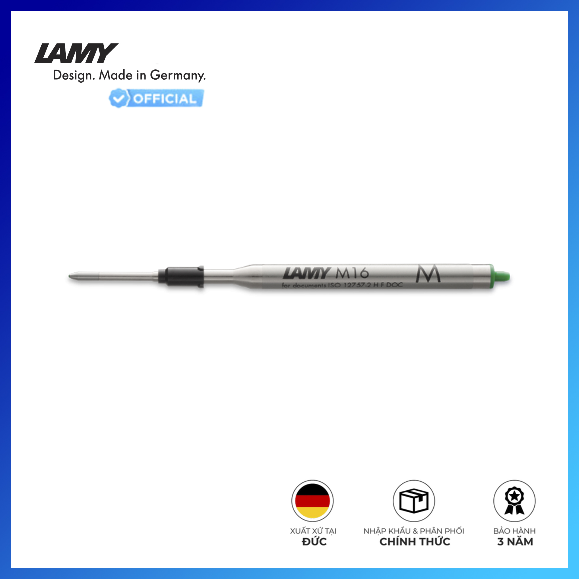 Ruột Bút Bi LAMY M16 - Màu Xanh Lá - Ngòi M - 1600153