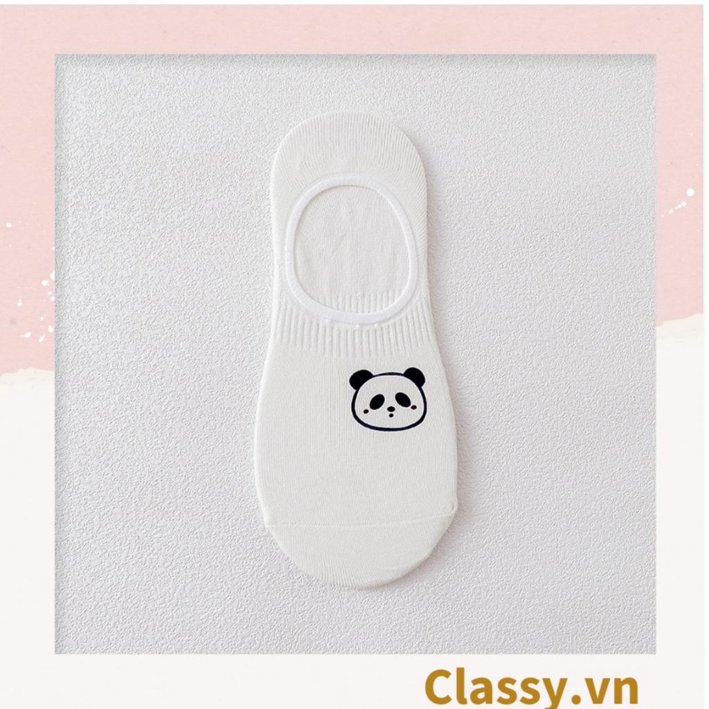 Tất nữ Classy vớ nữ cotton màu trắng mix họa tiết cute Hàn Quốc G1388