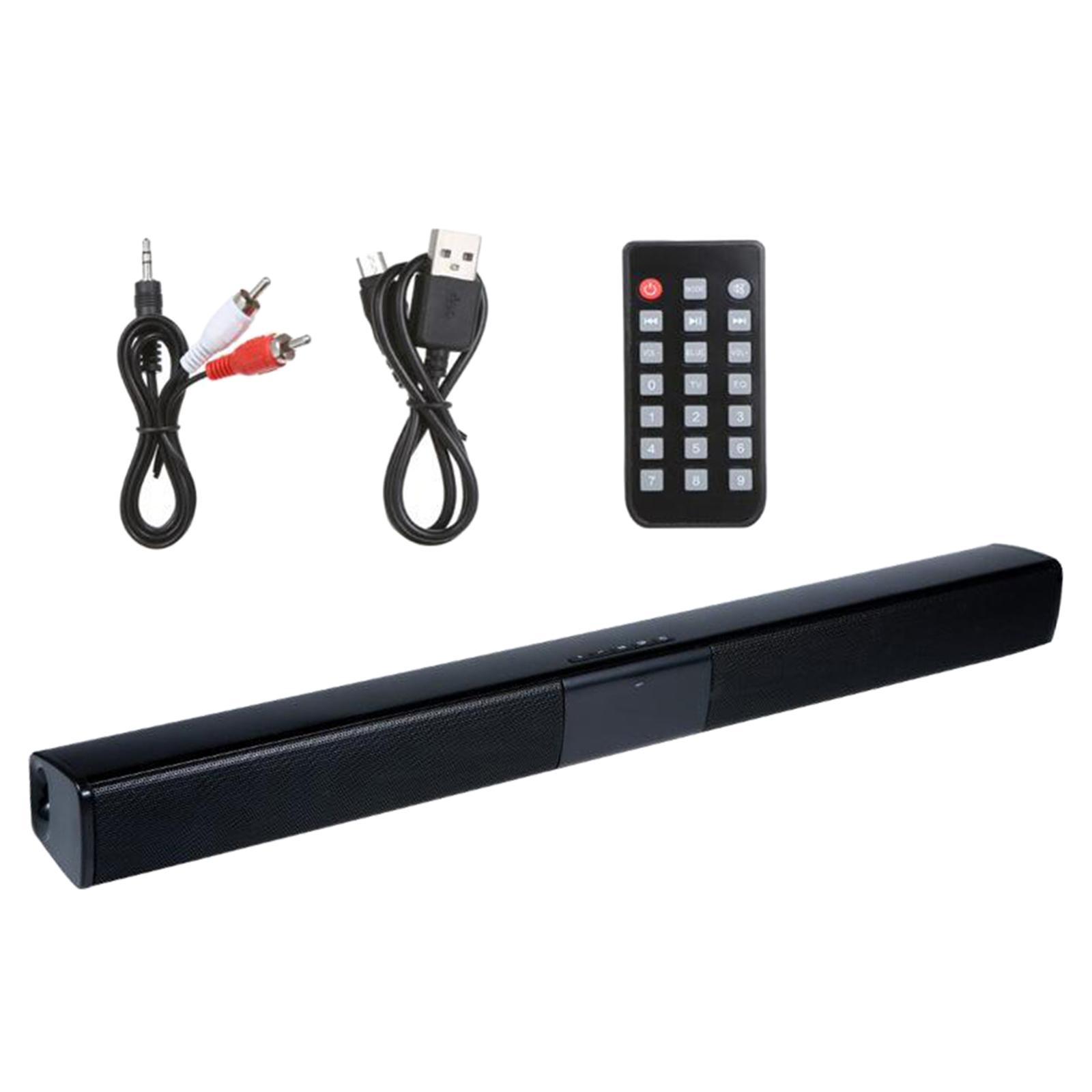 22inch Black Soundbar for TV Bluetooth Speaker Remote Control Multi-input