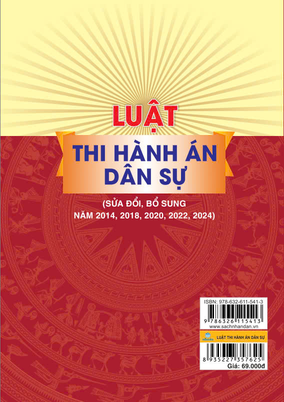 Sách - Luật Thi Hành Án Dân Sự ( Sửa đổi, bổ sung năm 2014, 2048, 2020, 2022, 2024 ) - ndbooks