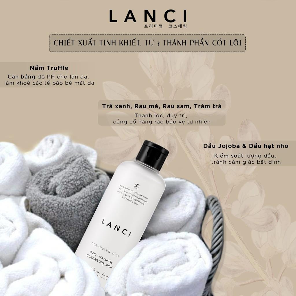 Sữa Tẩy Trang LANCI Làm Sạch Da Đa Năng, Dưỡng Ẩm, Mịn Da Daily Natural Cleansing Milk 265ml