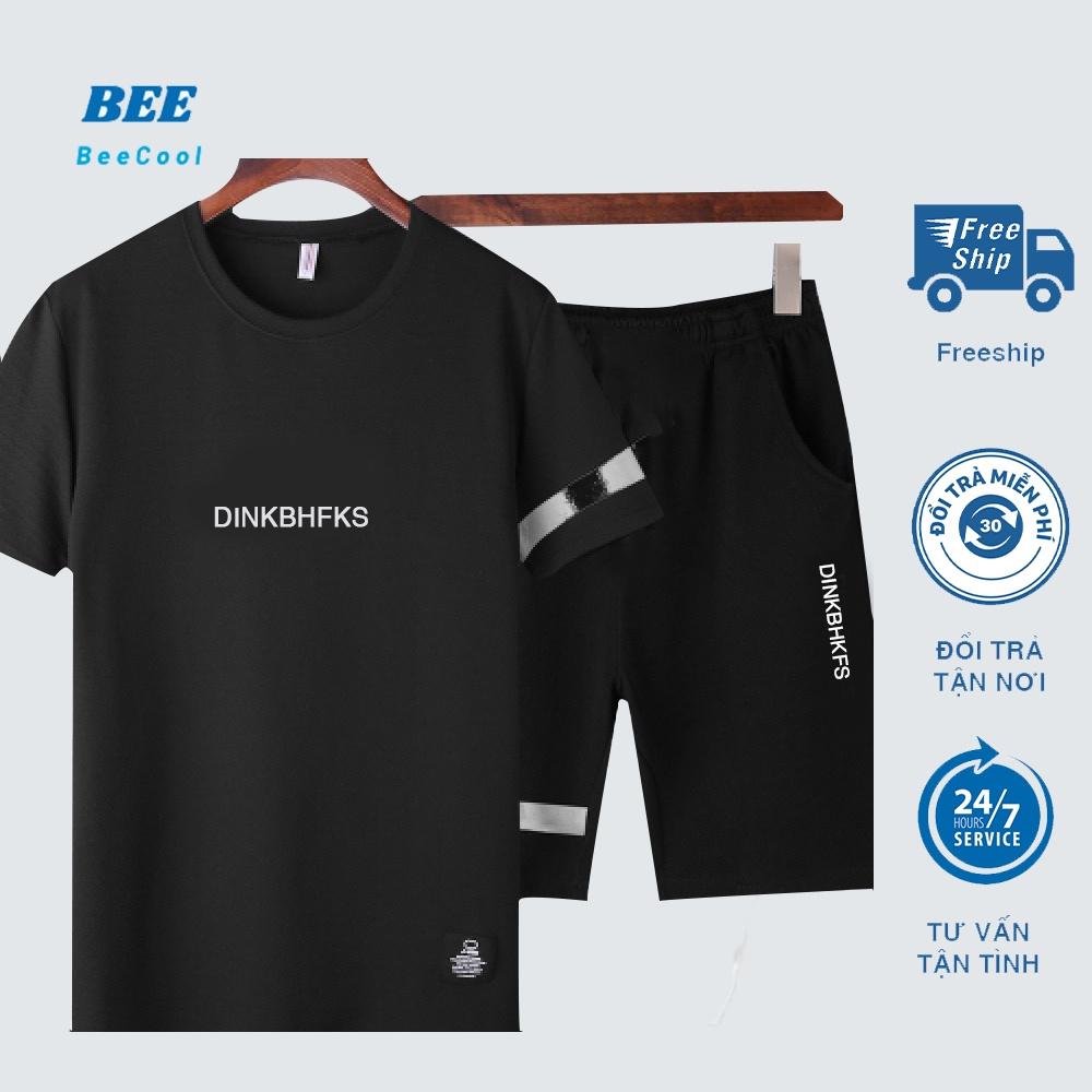 Đồ bộ thể thao unisex nam nữ mẫu phối chữ kiểu Dinkbhkfs độc lạ, kiểu dáng hiện đại mặc đẹp mọi lứa tuổi