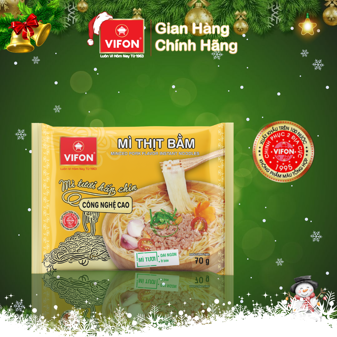 Thùng 30 Gói Mì Tươi VIFON vị Thịt Bằm