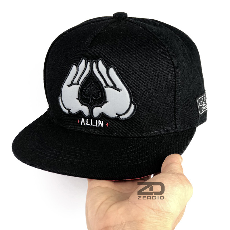 Mũ hiphop, Nón Snapback nam nữ ALLIN đen phong cách thời trang cá tính