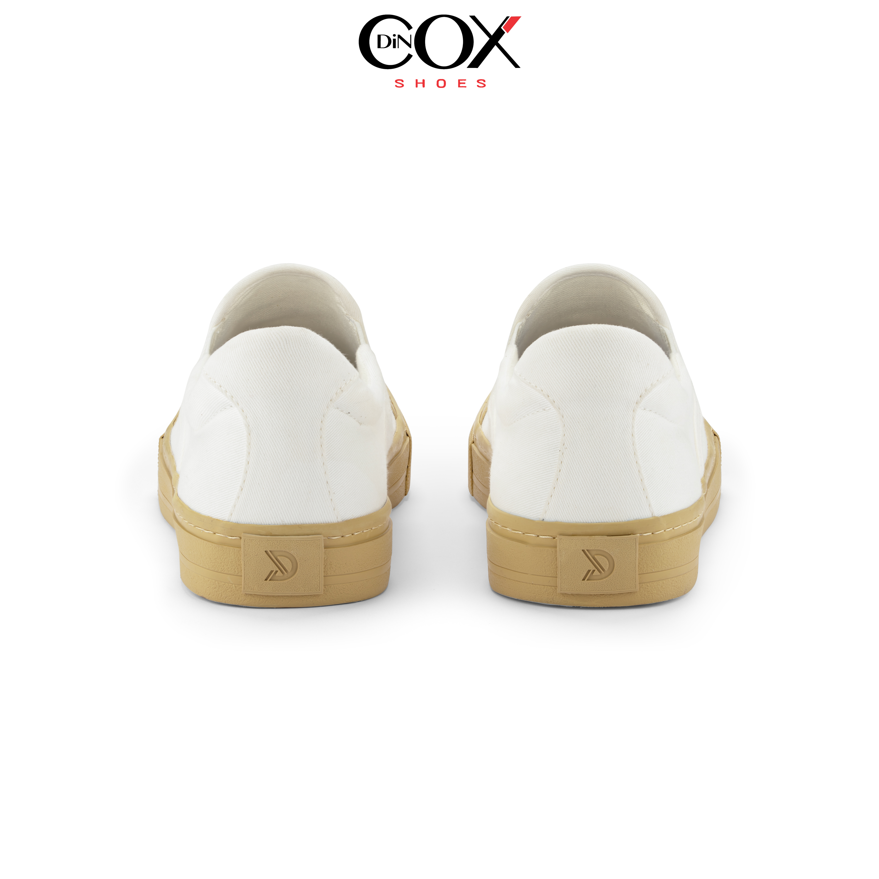 Giày Lười Sneaker Vải Nam DINCOX DC20 White Đơn Giản, Lịch Lãm Dincox