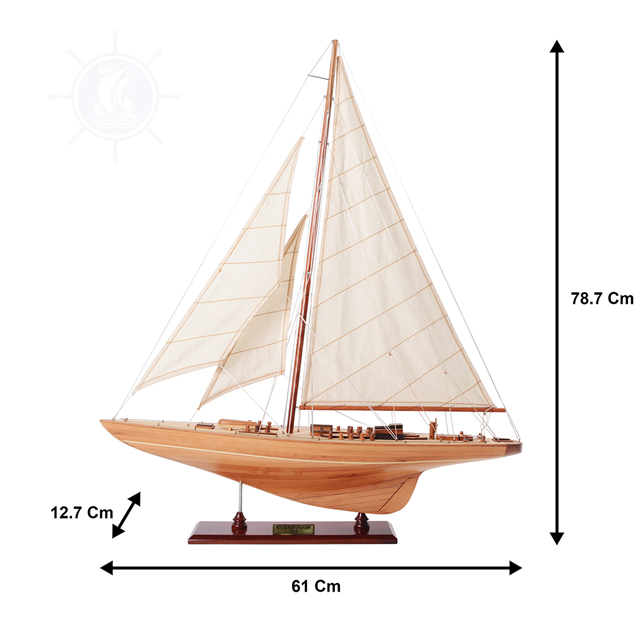 Mô Hình Thuyền Buồm Endeavour Medium Bằng Gỗ Dùng Để Trưng Bày Trang Trí Dài 60 Cm