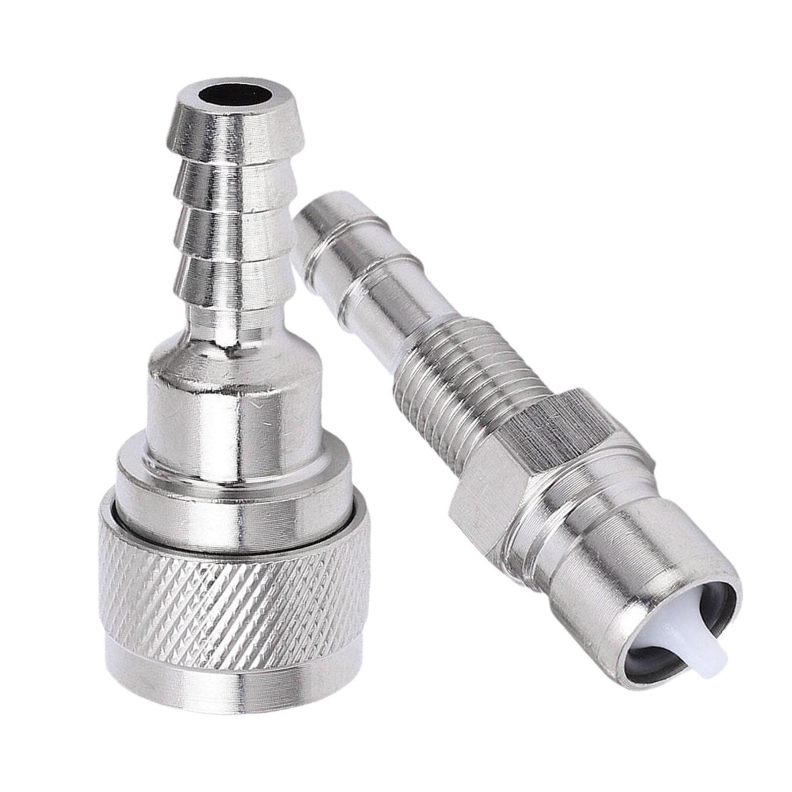 Fuel Line Connector 1 Pair Male Thread Lightweight Black Outboard Fuel Connector 6 AN Female to 5/16" Fuel Pipe Connector