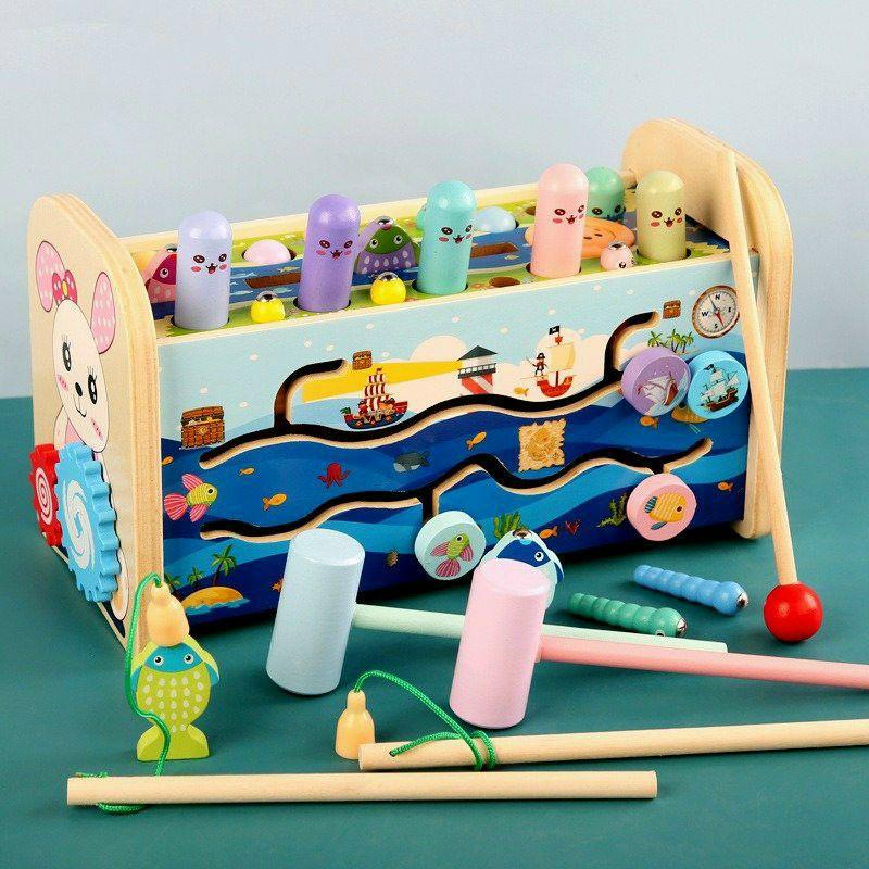 Đập Chuột 7in1️️Đồ Chơi Giáo Dục Bằng Gỗ Cho Bé