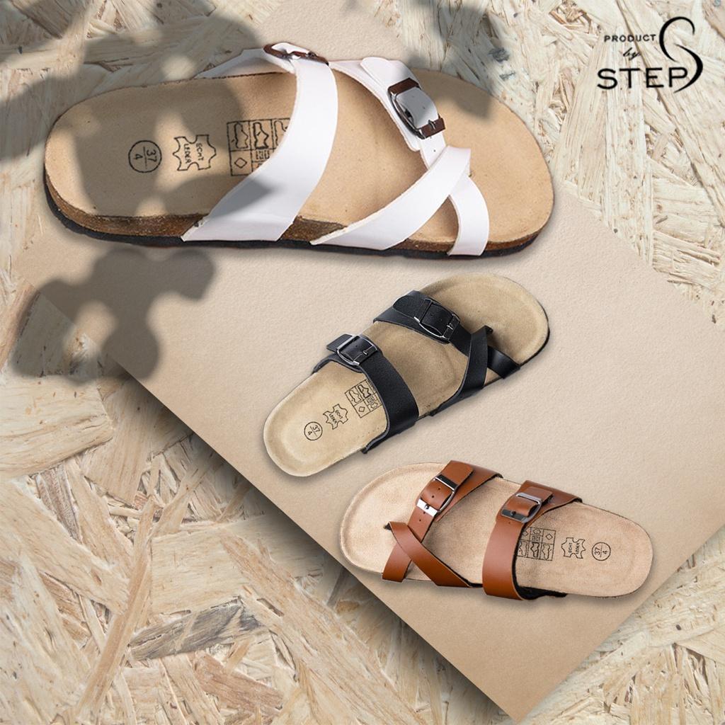 Dép đế trấu Unisex Da tổng hợp xỏ ngón