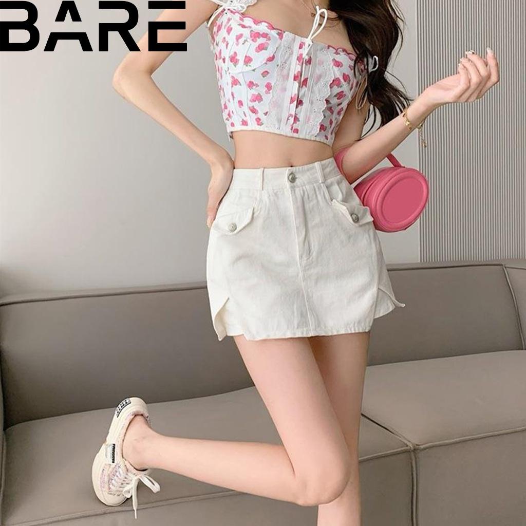 Chân Váy Chữ A ngắn trơn BARE lưng cao , Váy Chữ A ngắn công sở cạp cao ôm eo - CV028