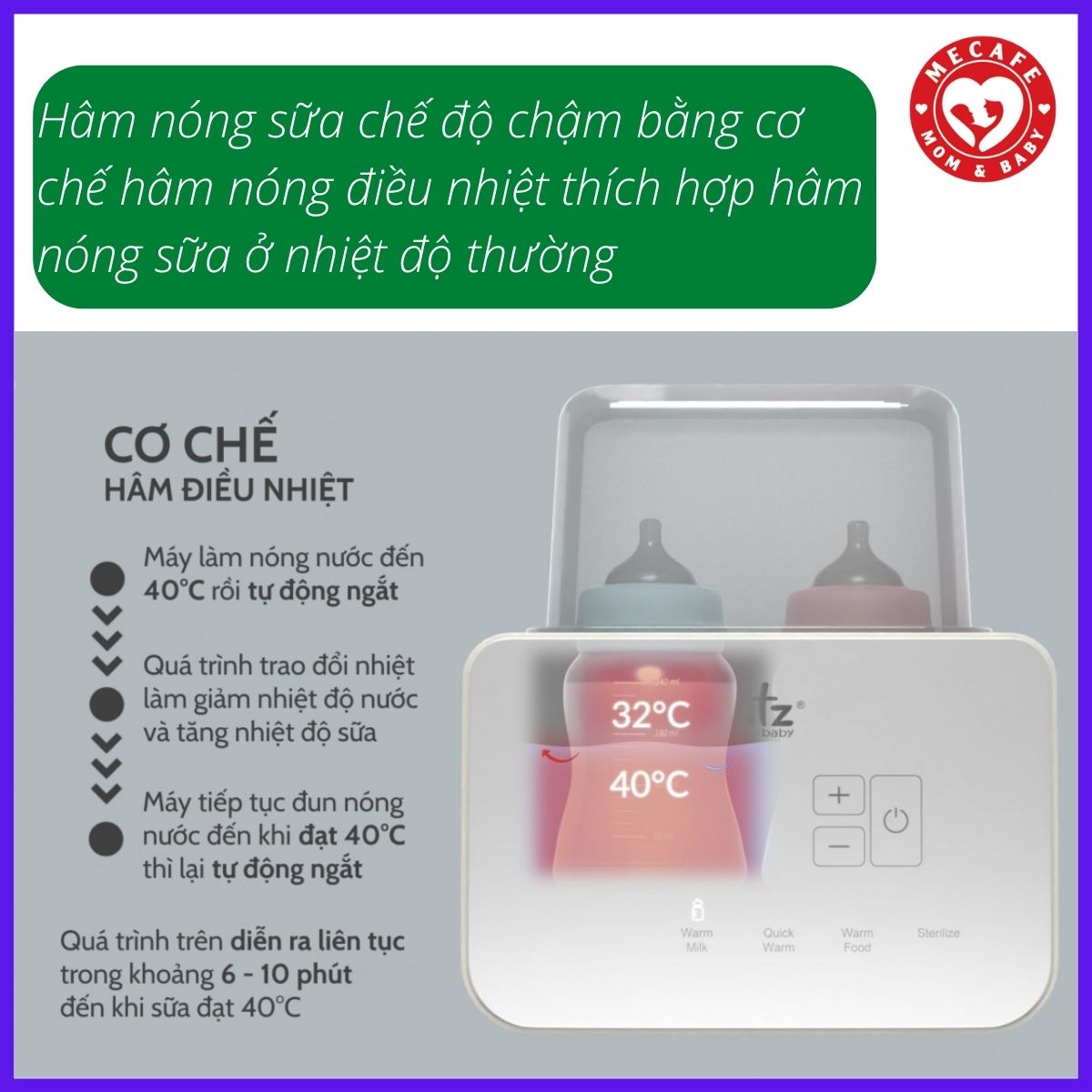 Máy hâm sữa tiệt trùng điện tử 2 bình Duo 5 Fatzbaby