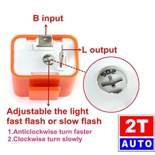 Rơ le role relay xi nhan, cục chớp tín hiệu cho ô tô xe máy, có thể điều chỉnh tốc độ nháy: SKU:236