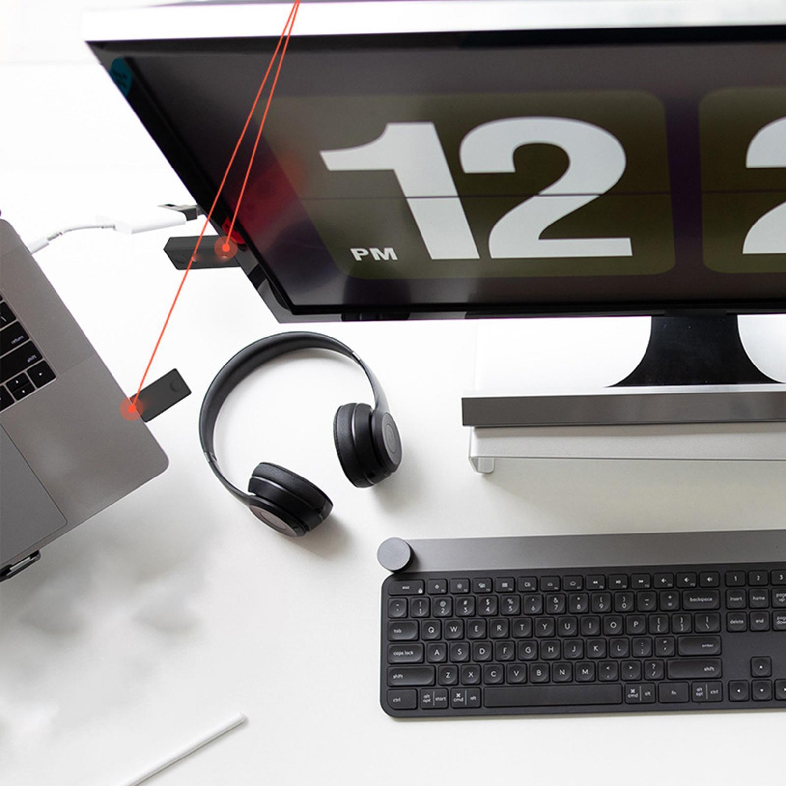 USB Bluetooth Transmitter, Low Latency Plug and Play AUX Audio Adapter Bluetooth 5.1 Audio Transmitter for CD Player Laptop