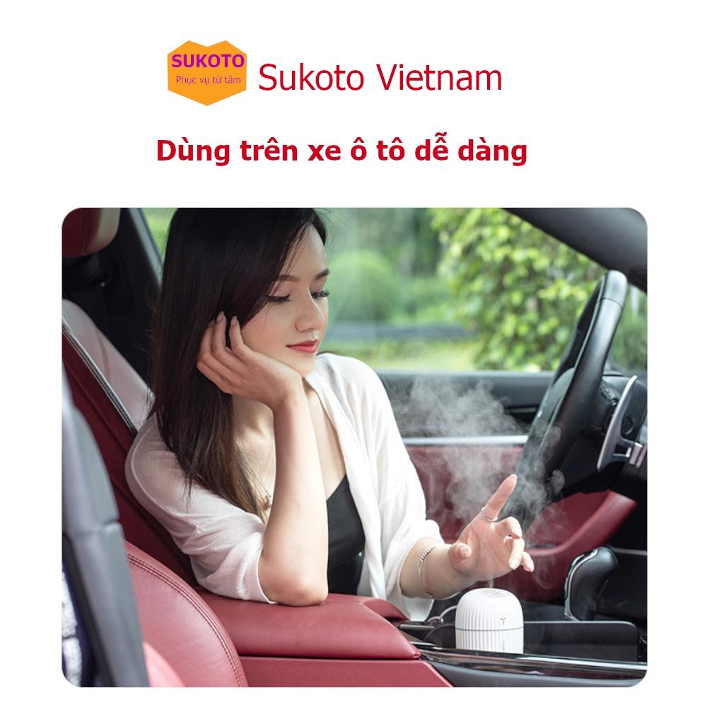 Đèn xông tinh dầu phun sương cao cấp Q8 - Máy khuếch tán mini phòng ngủ, xe ô tô