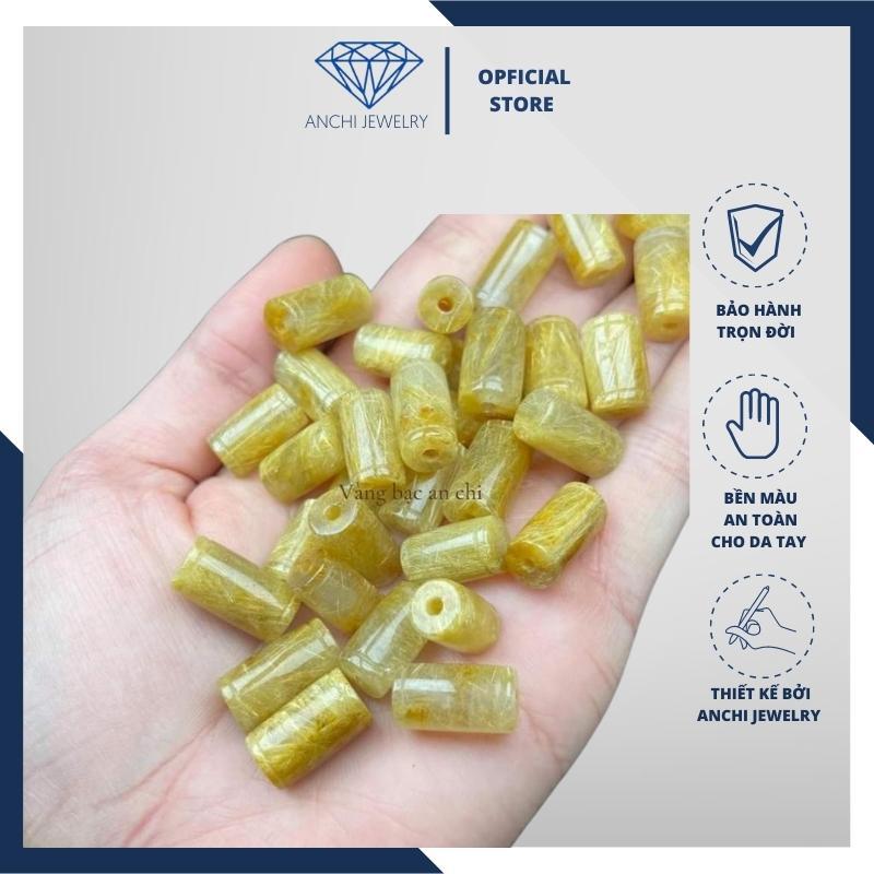 Lu thống tóc vàng mix vòng tay - chất trong - tóc dày - sợi đều - không ruồi, trang sức Anchi