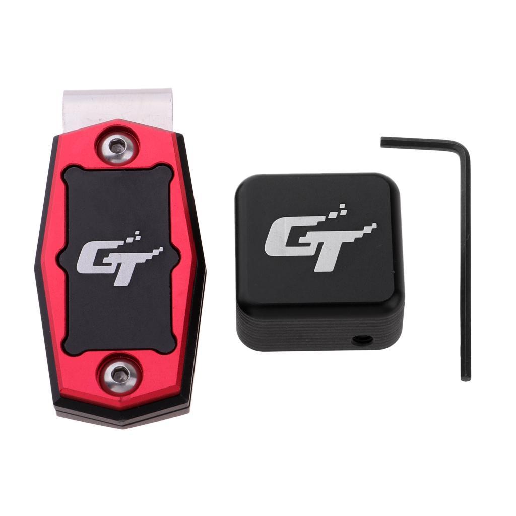 2 Set Billiard Chalk Holder Magnetic, Deluxe Aluminum Alloy, Black + Red