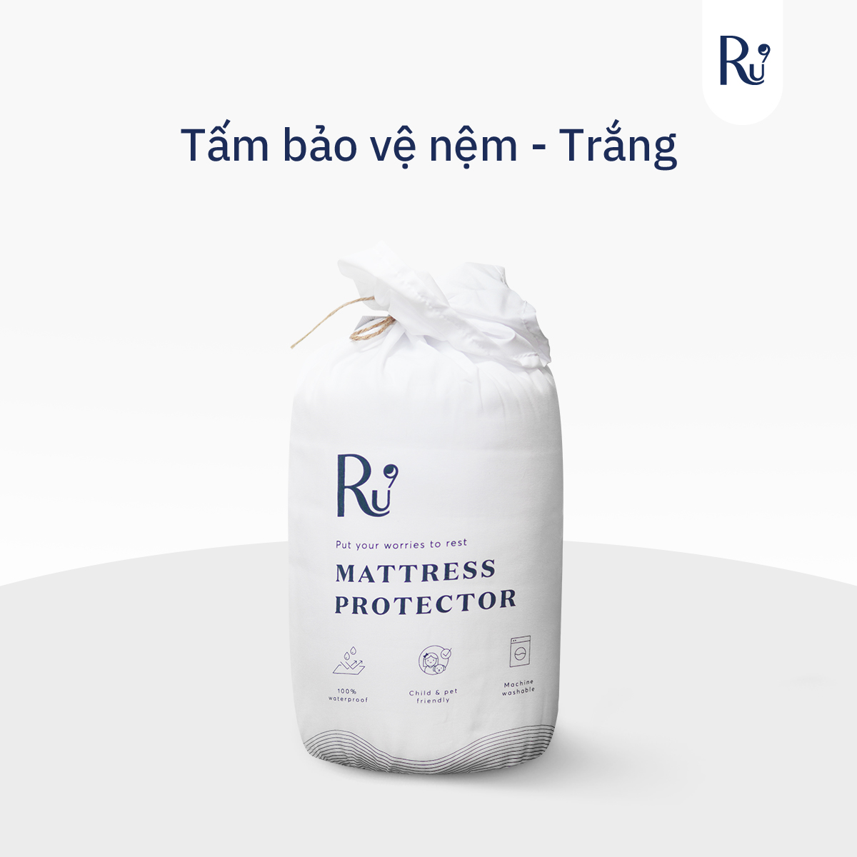 Tấm Bảo Vệ Nệm (Mattress Protector) Ru9 Chống Thấm Tuyệt Đối, Thông Thoáng - Mềm Mại | 6 Kích Thước | Nhiều Màu Sắc