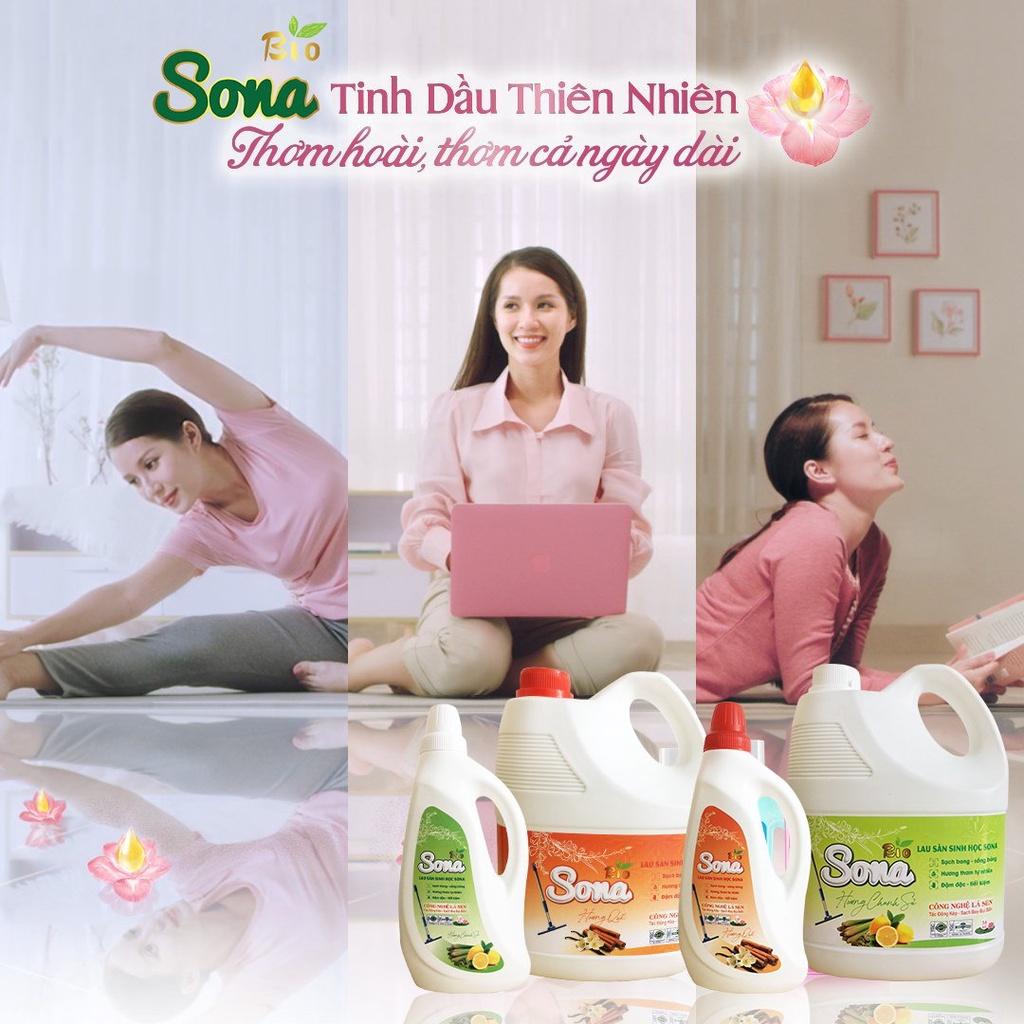 Nước lau sàn nhà sinh học SONA 3.6L hương chanh sả, quế 100% từ thiên nhiên