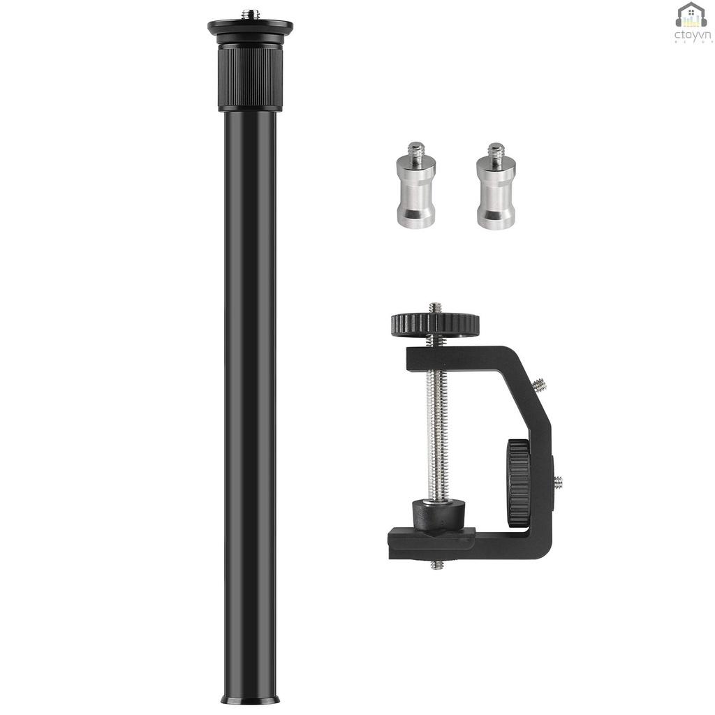 Thanh kẹp chữ C bằng hợp kim nhôm kèm ốc vít 1/4inch có thể điều chỉnh chiều dài 33~60cm cho máy ảnh