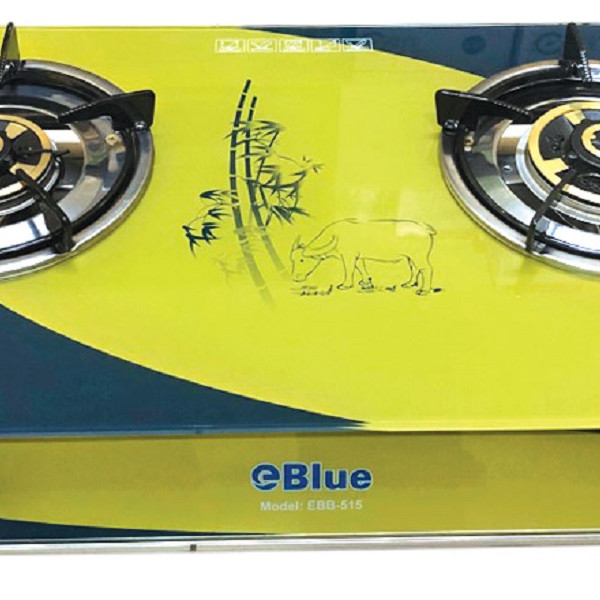 Bếp Gas Đôi Mặt Kính eBlue. (Sen Đồng) EBB515- Hàng Chính Hãng