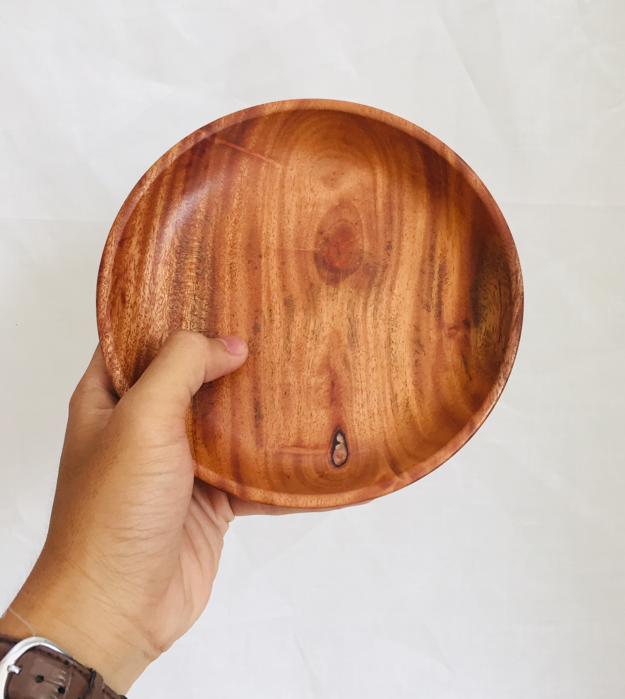 DĨA TRÒN GỖ XÀ CỪ THANH TÚ 20CM