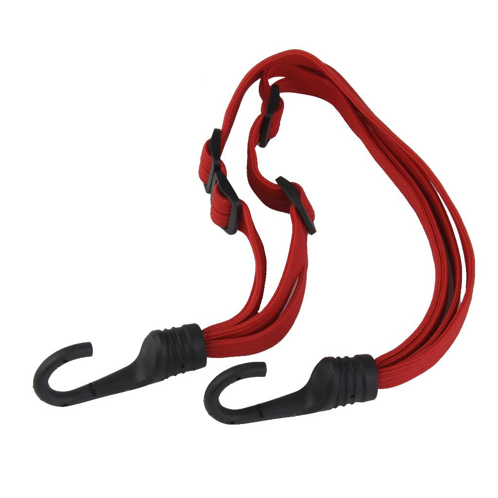 Red Motorcycle Cargo Luggage Helmet Mount Rope Strap Adjustable