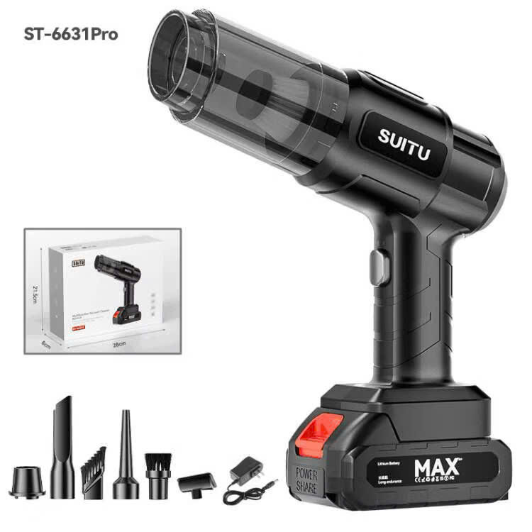 Máy Hújt Bụi Kiêm Thổi Bụi 2in1 Siêu Khỏe – Pin Lithium Rời, Loại Xịn Siêu Bền, ĐÈN TRANG TRÍ