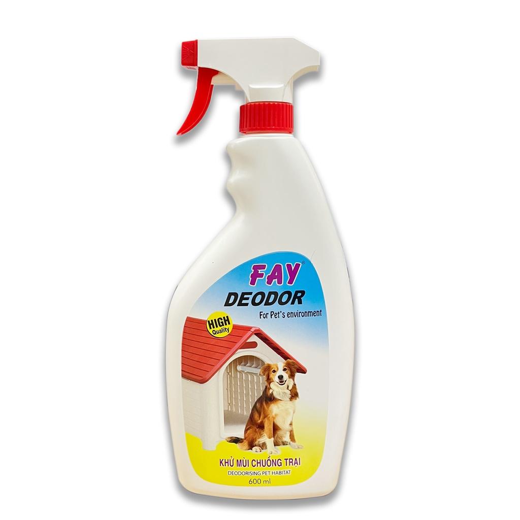 Xịt khử mùi chuồng chó mèo Fay Deodor-600ml