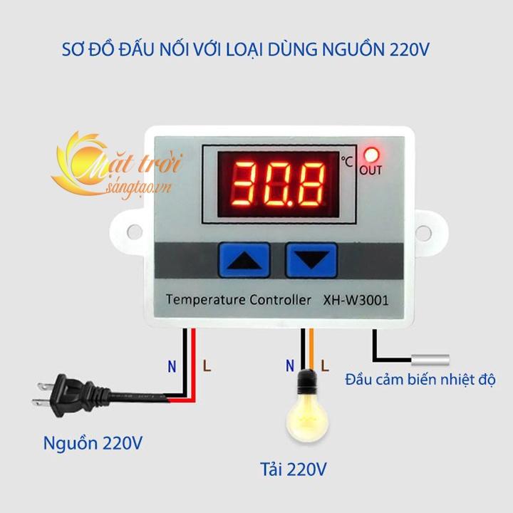 Công tắc cảm biến nhiệt độ W3001 12VDC220VAC