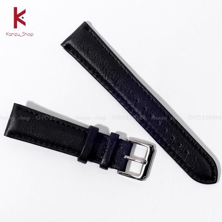 Dây Đồng Hồ Da Bò Thật - Dây Đeo Đồng Hồ Nam Nữ 18mm 20mm 22mm