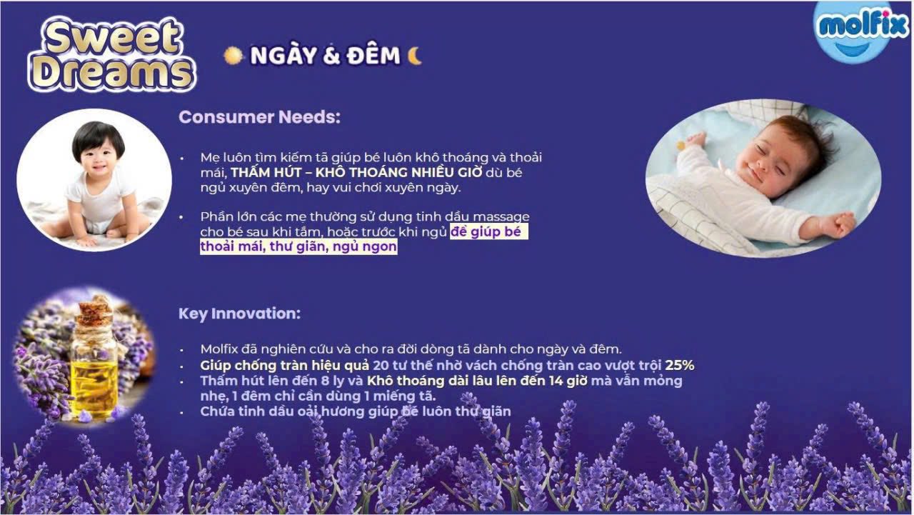 (New) Combo 2 Gói Tã bỉm QUẦN Molfix Sweet Dream siêu cao cấp với tinh dầu oải hương lavender cho bé size M/L/XL/XXL