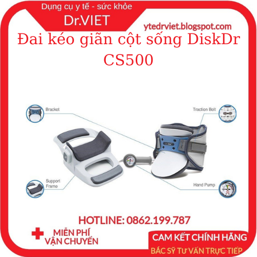 Đai kéo giãn cột sống cổ DiskDr. CS500 Hàn Quốc - Hỗ trợ cột sống, giúp giảm đau hiệu quả