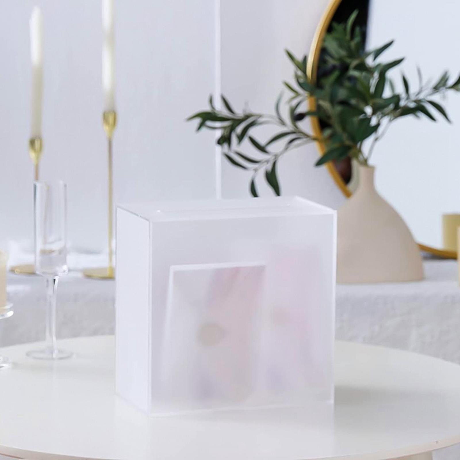 Clear Acrylic  Box Theme Card Box for Anniversary Birthday Bride