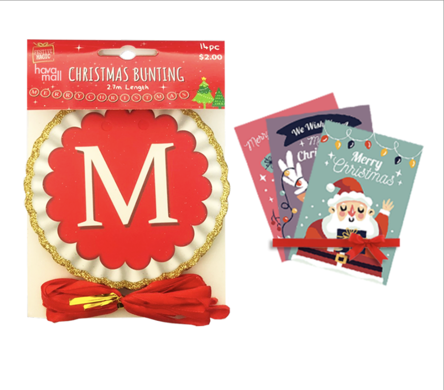 Dây Treo Trang Trí Chữ Merry Christmas 14 Chữ Uncle Bills 2,7m – Christmas Bunting (Mẫu - Bao Bì Ngẫu Nhiên)