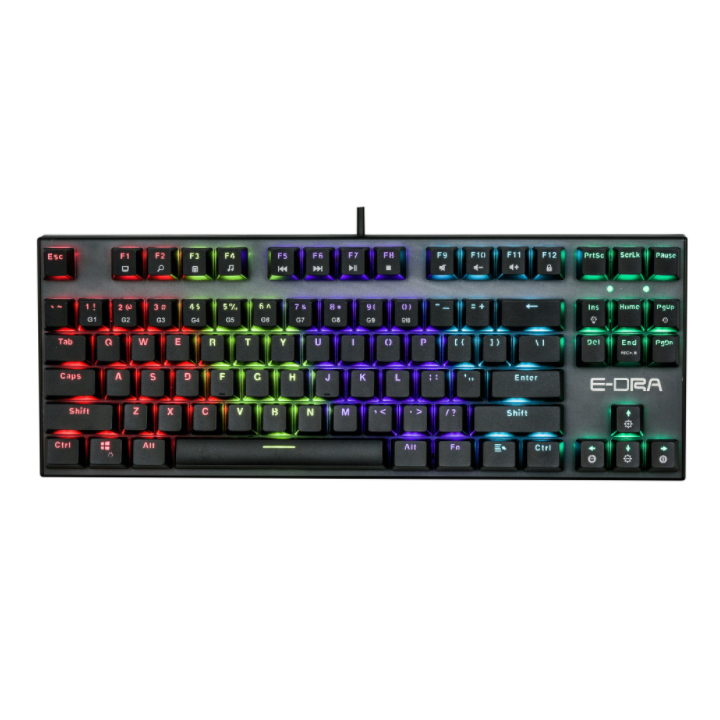 Bàn Phím Cơ Gaming EDRA EK3087v2 New 2021 - LED Rainbow - Hàng Chính Hãng