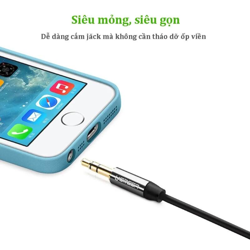 Ugreen UG30554AV139TK 2M màu Đen Cáp âm thanh 2 đầu 3.5mm dương mạ vàng - HÀNG CHÍNH HÃNG