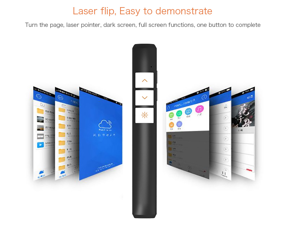 Bộ Điều Khiển Thuyết Trình Từ Xa Không Dây Pp932 PPT Có Thể Sạc Lại Với Con Trỏ Laser Chuyển SlIDE 50m Dành Cho Trường Học