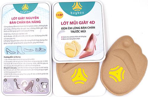 2 cặp miếng lót mũi giày cao gót 4D êm chân thoáng khí - buybox - BBPK14