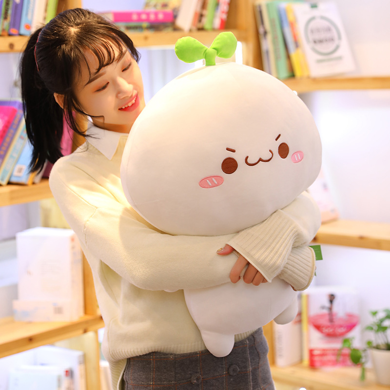 Gấu Bông Rau Mầm Siêu Mềm Mịn Cute, Dễ Thương Chất Nhung Co Dãn 4 Chiều Size 35cm