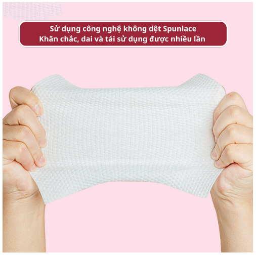 Khăn giấy lau đa năng gấu dâu LOTSO bịch lớn 200 tờ, khăn lau mặt dùng 1 lần, chất cotton mềm mịn GD761-RutLotso