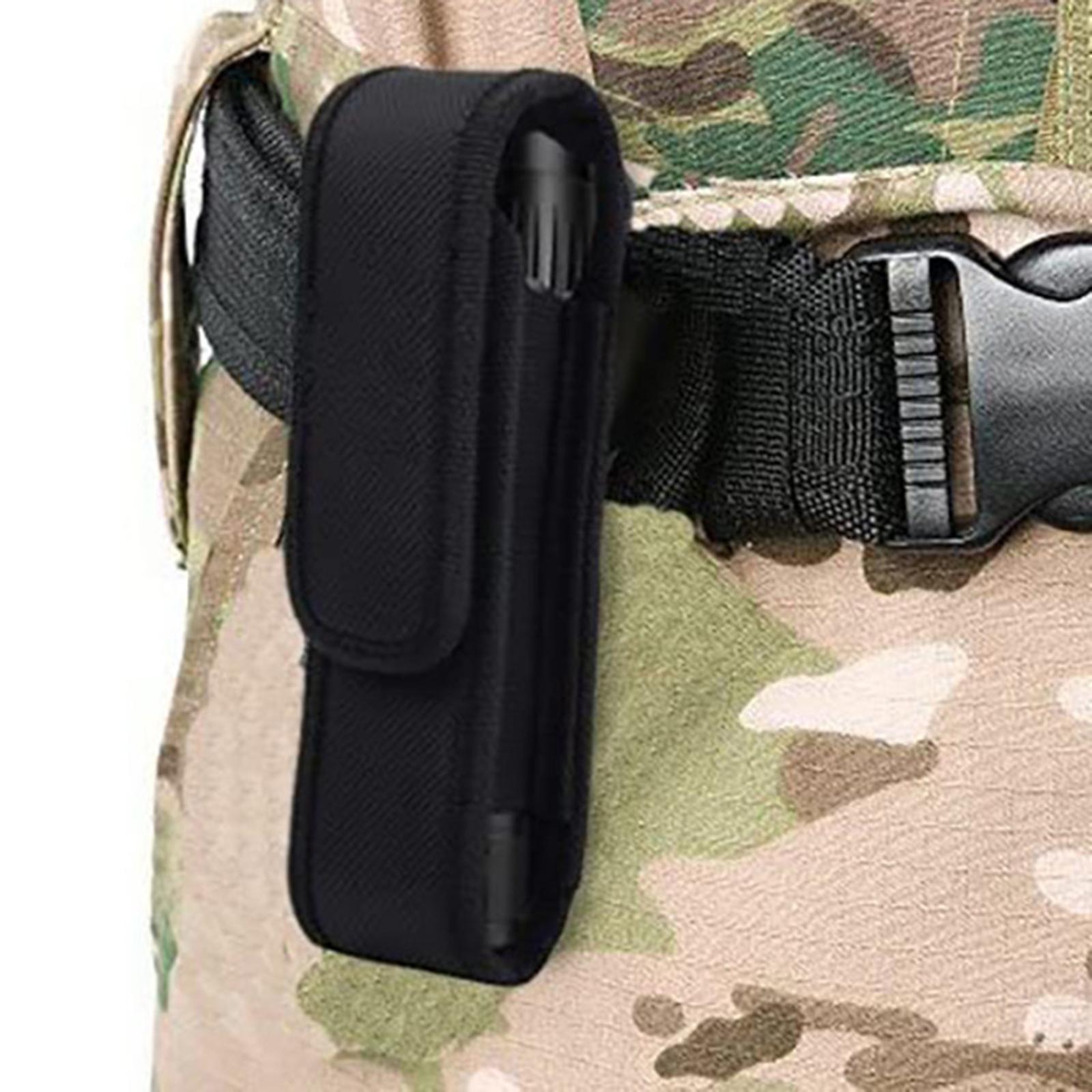 Portable Flashlight Adjustable Nylon Durable Flashlight Protect Case Flashlight Storage Bag for Hiking Walking Cycling Camping