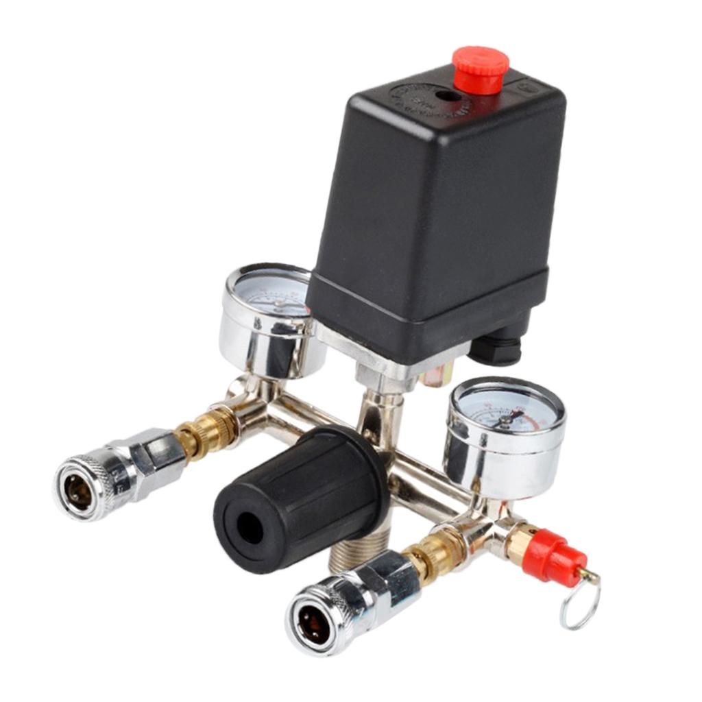 Không Khí Van Áp Suất Công Tắc Điều Khiển Đa Tạp Ổn Với Đồng Hồ Đo 0.5-0.8MPA   Phạm Vi Áp