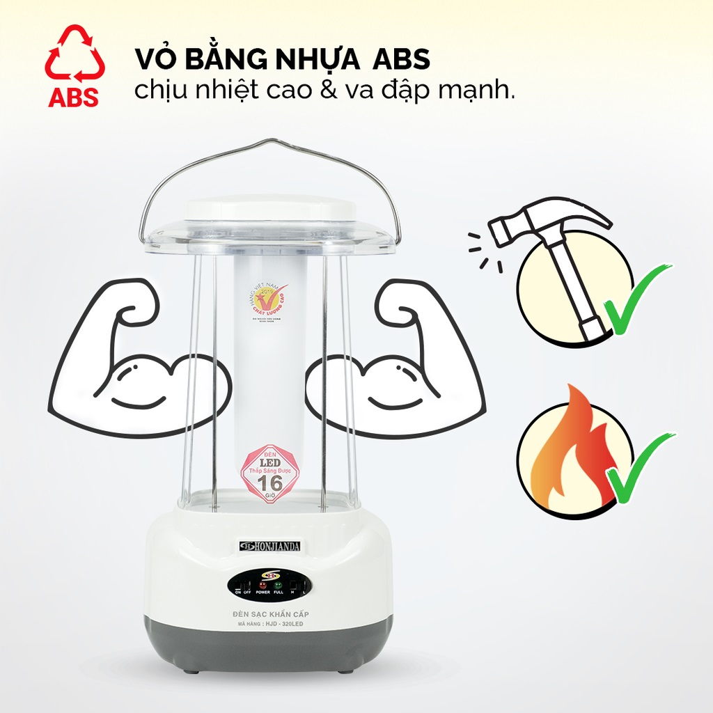 Đèn sạc LED chiếu sáng Honjianda HJD-320 LED