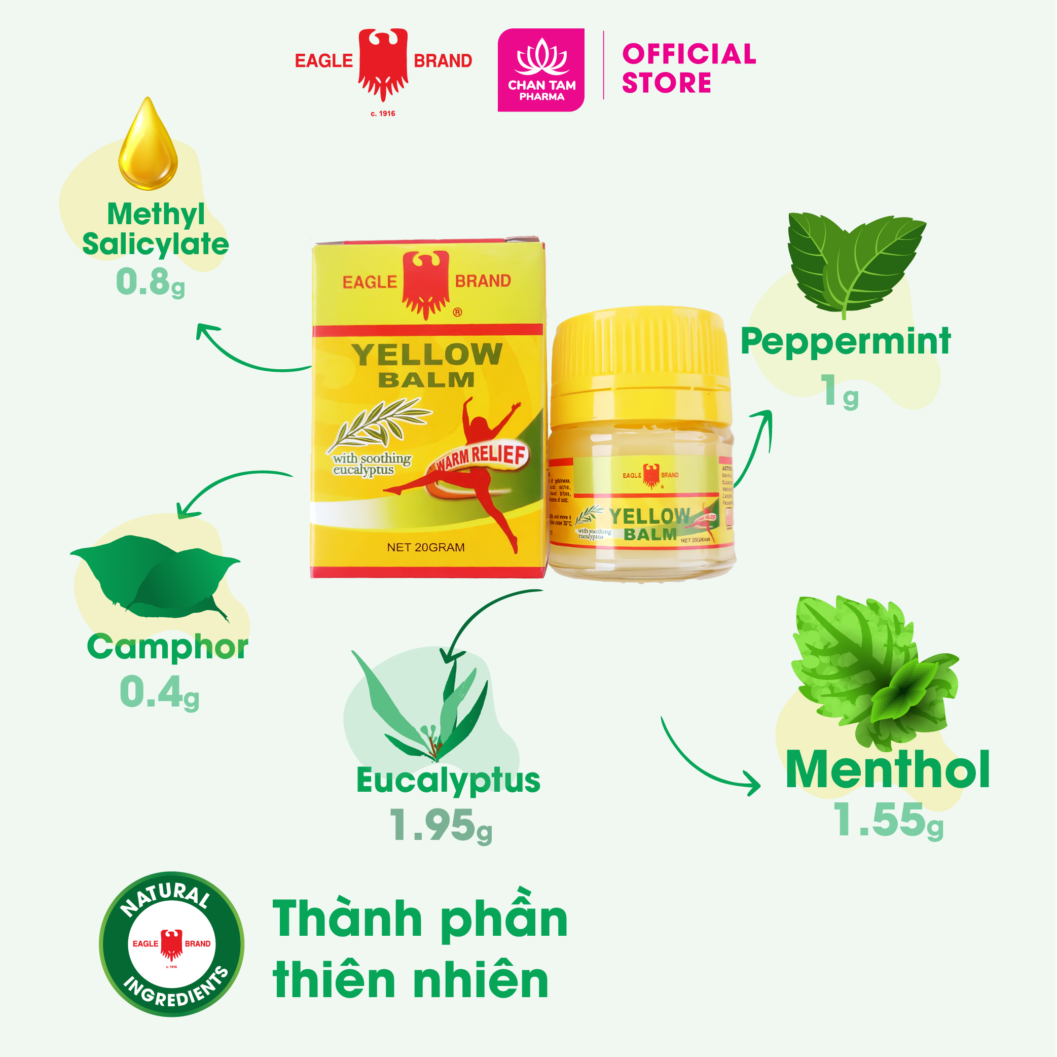 Dầu Cù Là Vàng Yellow Balm 20g